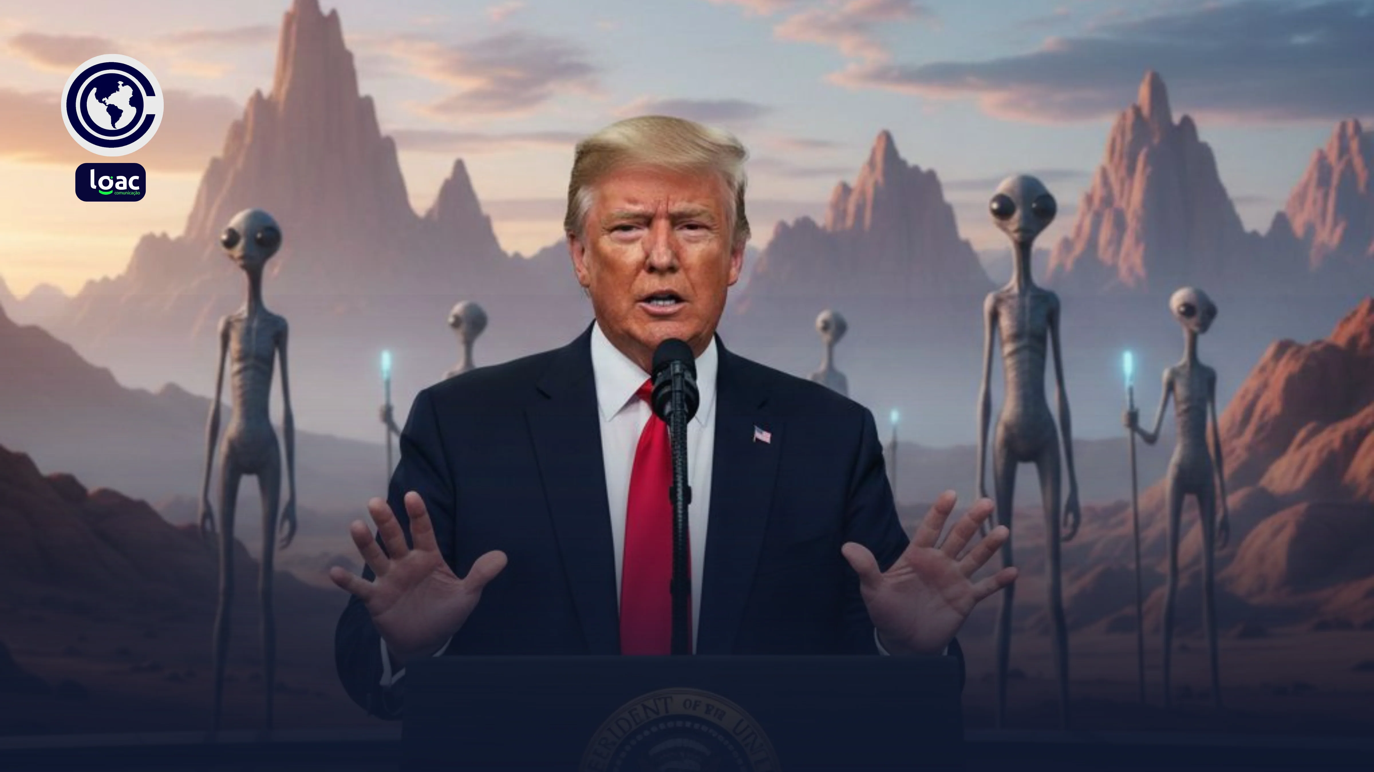 Trump ordena divulgação de arquivos do governo dos EUA sobre vida alienígena